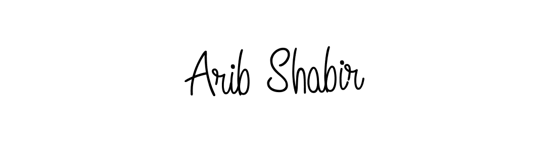 Make a beautiful signature design for name Arib Shabir. With this signature (Angelique-Rose-font-FFP) style, you can create a handwritten signature for free. Arib Shabir signature style 5 images and pictures png