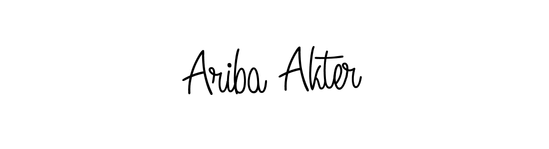 Ariba Akter stylish signature style. Best Handwritten Sign (Angelique-Rose-font-FFP) for my name. Handwritten Signature Collection Ideas for my name Ariba Akter. Ariba Akter signature style 5 images and pictures png