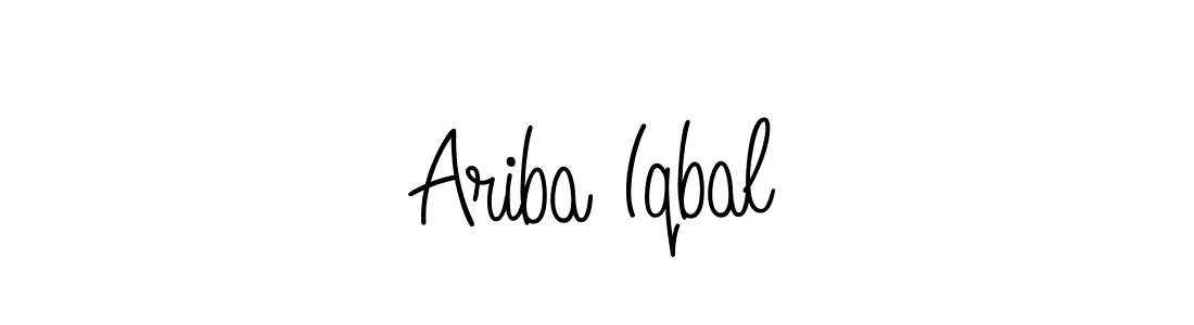 How to make Ariba Iqbal signature? Angelique-Rose-font-FFP is a professional autograph style. Create handwritten signature for Ariba Iqbal name. Ariba Iqbal signature style 5 images and pictures png