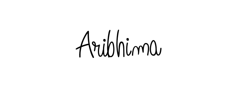 Make a beautiful signature design for name Aribhima. With this signature (Angelique-Rose-font-FFP) style, you can create a handwritten signature for free. Aribhima signature style 5 images and pictures png