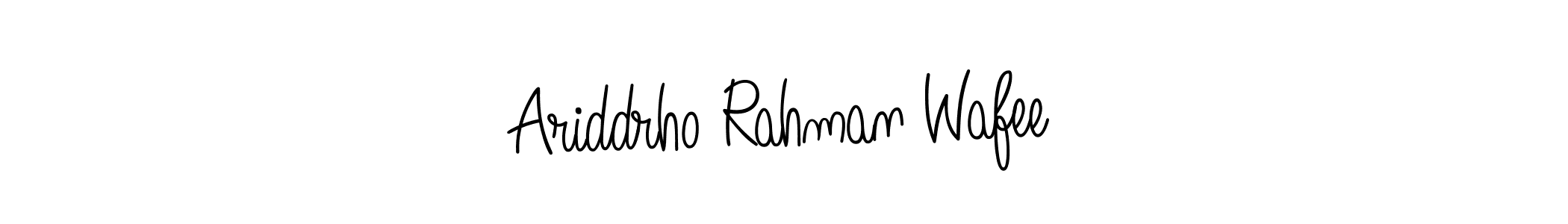 Once you've used our free online signature maker to create your best signature Angelique-Rose-font-FFP style, it's time to enjoy all of the benefits that Ariddrho Rahman Wafee name signing documents. Ariddrho Rahman Wafee signature style 5 images and pictures png