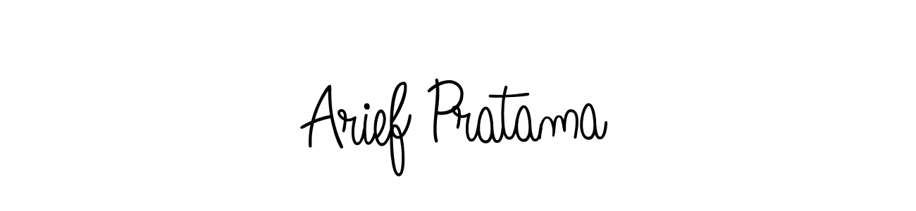 Use a signature maker to create a handwritten signature online. With this signature software, you can design (Angelique-Rose-font-FFP) your own signature for name Arief Pratama. Arief Pratama signature style 5 images and pictures png