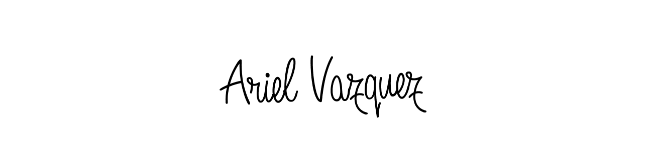 Once you've used our free online signature maker to create your best signature Angelique-Rose-font-FFP style, it's time to enjoy all of the benefits that Ariel Vazquez name signing documents. Ariel Vazquez signature style 5 images and pictures png