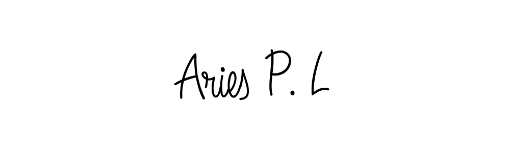 Check out images of Autograph of Aries P. L name. Actor Aries P. L Signature Style. Angelique-Rose-font-FFP is a professional sign style online. Aries P. L signature style 5 images and pictures png