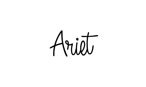 Design your own signature with our free online signature maker. With this signature software, you can create a handwritten (Angelique-Rose-font-FFP) signature for name Ariet. Ariet signature style 5 images and pictures png