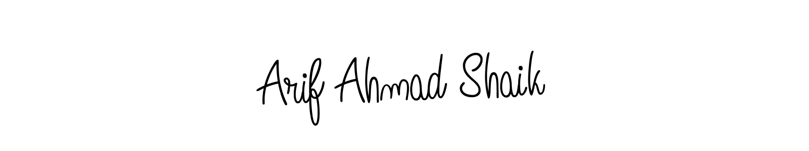 How to make Arif Ahmad Shaik name signature. Use Angelique-Rose-font-FFP style for creating short signs online. This is the latest handwritten sign. Arif Ahmad Shaik signature style 5 images and pictures png