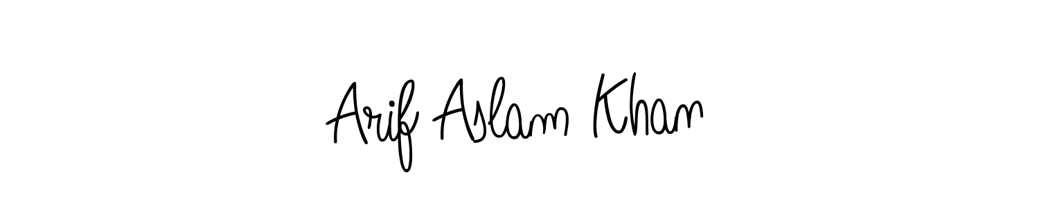 Create a beautiful signature design for name Arif Aslam Khan. With this signature (Angelique-Rose-font-FFP) fonts, you can make a handwritten signature for free. Arif Aslam Khan signature style 5 images and pictures png
