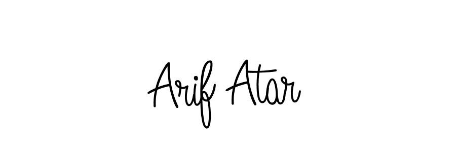 Create a beautiful signature design for name Arif Atar. With this signature (Angelique-Rose-font-FFP) fonts, you can make a handwritten signature for free. Arif Atar signature style 5 images and pictures png