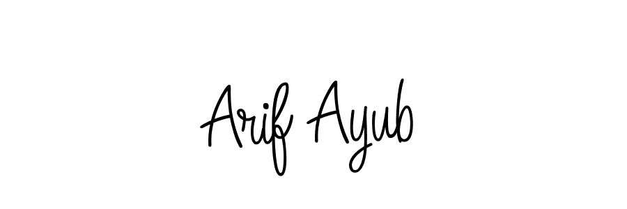 Make a beautiful signature design for name Arif Ayub. With this signature (Angelique-Rose-font-FFP) style, you can create a handwritten signature for free. Arif Ayub signature style 5 images and pictures png