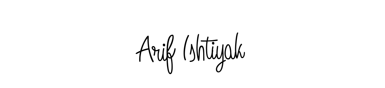 Use a signature maker to create a handwritten signature online. With this signature software, you can design (Angelique-Rose-font-FFP) your own signature for name Arif Ishtiyak. Arif Ishtiyak signature style 5 images and pictures png