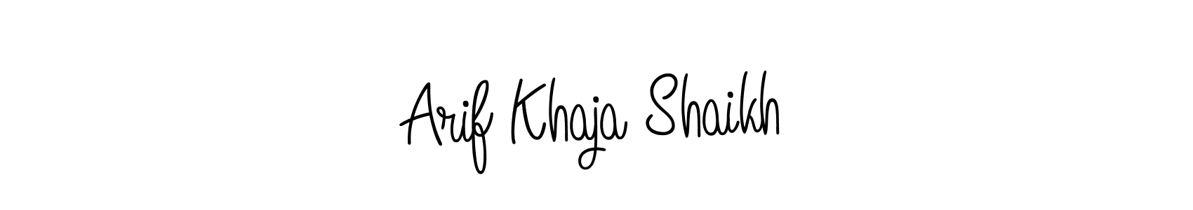 How to make Arif Khaja Shaikh name signature. Use Angelique-Rose-font-FFP style for creating short signs online. This is the latest handwritten sign. Arif Khaja Shaikh signature style 5 images and pictures png