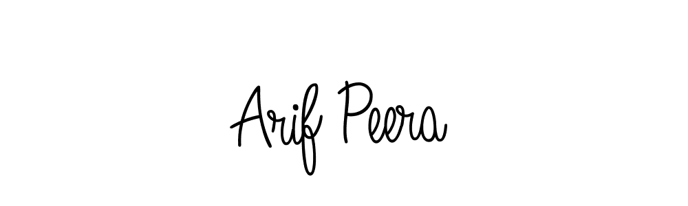 Use a signature maker to create a handwritten signature online. With this signature software, you can design (Angelique-Rose-font-FFP) your own signature for name Arif Peera. Arif Peera signature style 5 images and pictures png