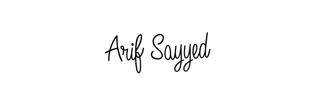 Arif Sayyed stylish signature style. Best Handwritten Sign (Angelique-Rose-font-FFP) for my name. Handwritten Signature Collection Ideas for my name Arif Sayyed. Arif Sayyed signature style 5 images and pictures png