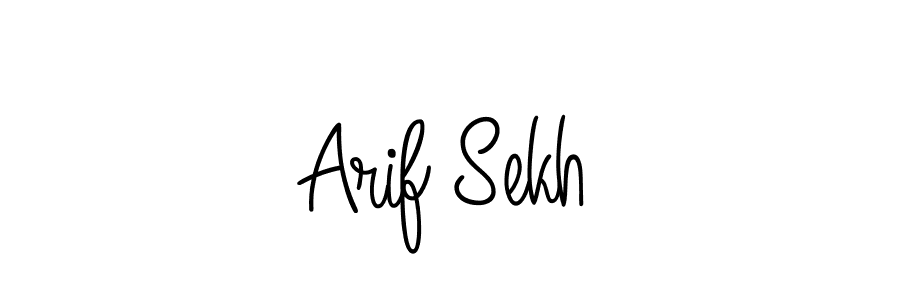 Use a signature maker to create a handwritten signature online. With this signature software, you can design (Angelique-Rose-font-FFP) your own signature for name Arif Sekh. Arif Sekh signature style 5 images and pictures png