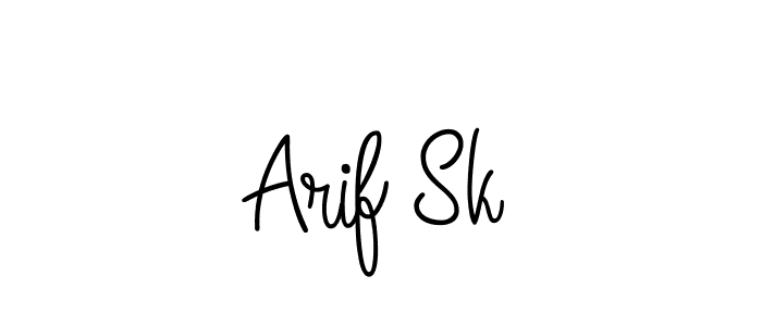 The best way (Angelique-Rose-font-FFP) to make a short signature is to pick only two or three words in your name. The name Arif Sk include a total of six letters. For converting this name. Arif Sk signature style 5 images and pictures png
