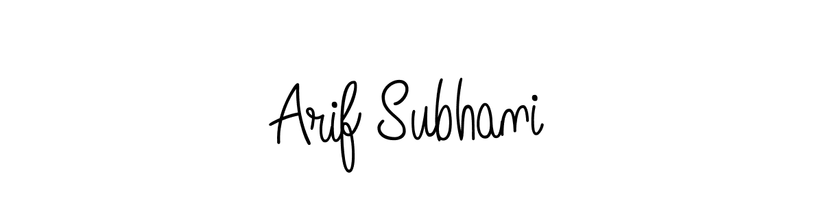 You should practise on your own different ways (Angelique-Rose-font-FFP) to write your name (Arif Subhani) in signature. don't let someone else do it for you. Arif Subhani signature style 5 images and pictures png