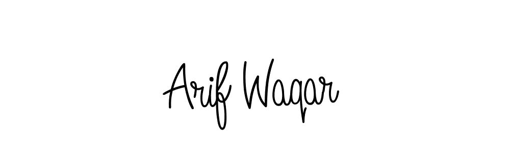 Arif Waqar stylish signature style. Best Handwritten Sign (Angelique-Rose-font-FFP) for my name. Handwritten Signature Collection Ideas for my name Arif Waqar. Arif Waqar signature style 5 images and pictures png