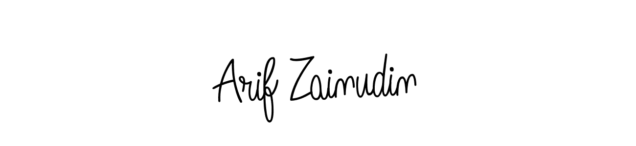 Create a beautiful signature design for name Arif Zainudin. With this signature (Angelique-Rose-font-FFP) fonts, you can make a handwritten signature for free. Arif Zainudin signature style 5 images and pictures png