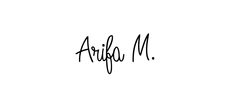 Arifa M. stylish signature style. Best Handwritten Sign (Angelique-Rose-font-FFP) for my name. Handwritten Signature Collection Ideas for my name Arifa M.. Arifa M. signature style 5 images and pictures png