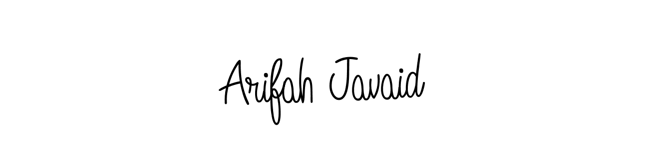 The best way (Angelique-Rose-font-FFP) to make a short signature is to pick only two or three words in your name. The name Arifah Javaid include a total of six letters. For converting this name. Arifah Javaid signature style 5 images and pictures png