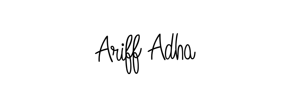 Create a beautiful signature design for name Ariff Adha. With this signature (Angelique-Rose-font-FFP) fonts, you can make a handwritten signature for free. Ariff Adha signature style 5 images and pictures png