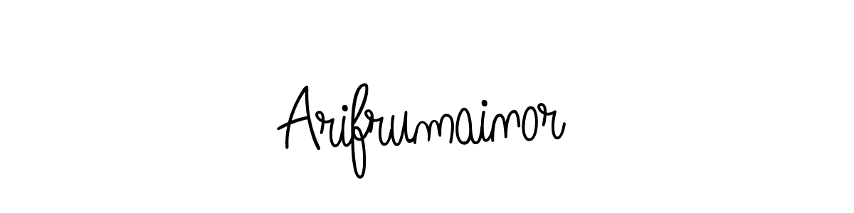How to make Arifrumainor signature? Angelique-Rose-font-FFP is a professional autograph style. Create handwritten signature for Arifrumainor name. Arifrumainor signature style 5 images and pictures png