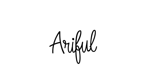 Design your own signature with our free online signature maker. With this signature software, you can create a handwritten (Angelique-Rose-font-FFP) signature for name Ariful. Ariful signature style 5 images and pictures png