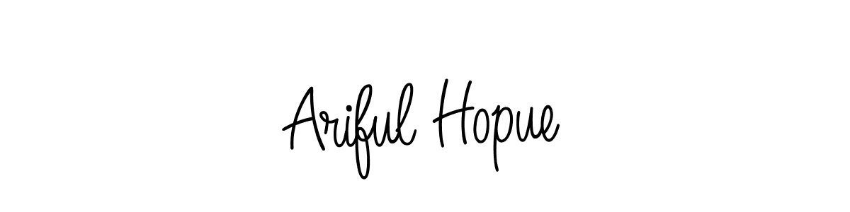 Design your own signature with our free online signature maker. With this signature software, you can create a handwritten (Angelique-Rose-font-FFP) signature for name Ariful Hopue. Ariful Hopue signature style 5 images and pictures png