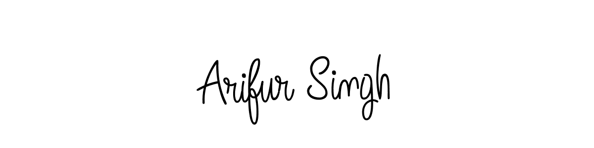 Use a signature maker to create a handwritten signature online. With this signature software, you can design (Angelique-Rose-font-FFP) your own signature for name Arifur Singh. Arifur Singh signature style 5 images and pictures png