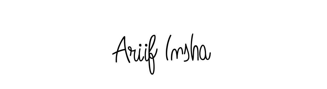 How to make Ariif Insha name signature. Use Angelique-Rose-font-FFP style for creating short signs online. This is the latest handwritten sign. Ariif Insha signature style 5 images and pictures png
