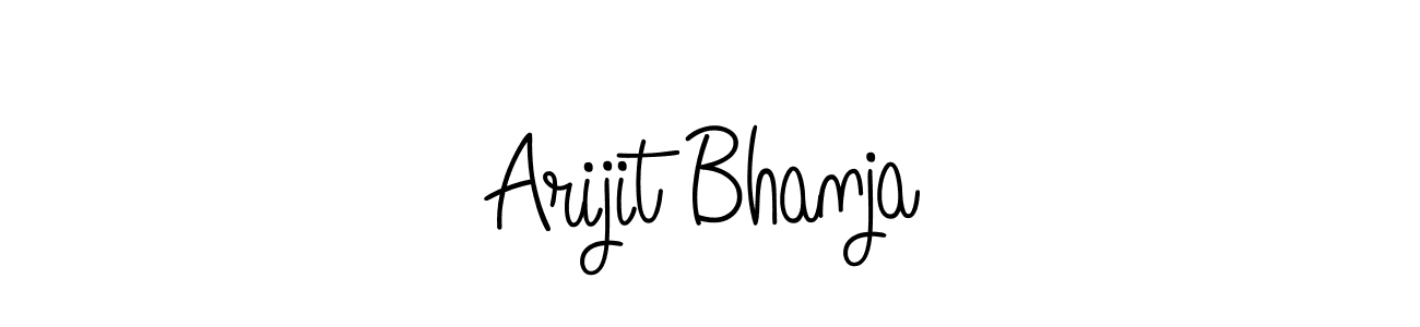 Use a signature maker to create a handwritten signature online. With this signature software, you can design (Angelique-Rose-font-FFP) your own signature for name Arijit Bhanja. Arijit Bhanja signature style 5 images and pictures png