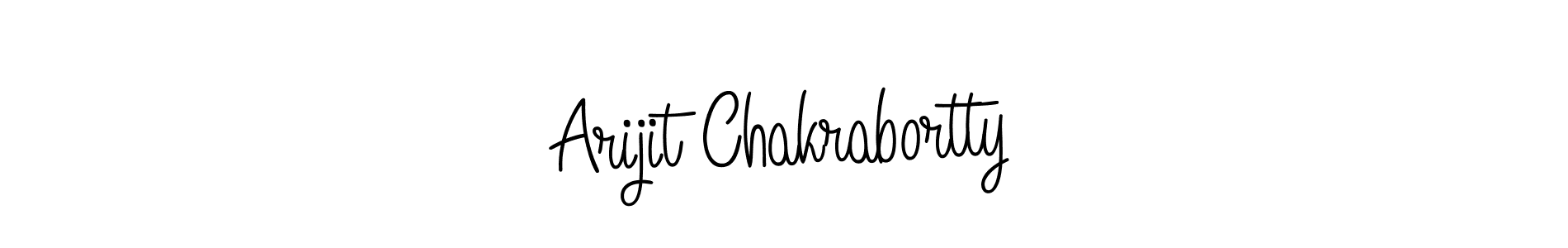 How to make Arijit Chakrabortty name signature. Use Angelique-Rose-font-FFP style for creating short signs online. This is the latest handwritten sign. Arijit Chakrabortty signature style 5 images and pictures png