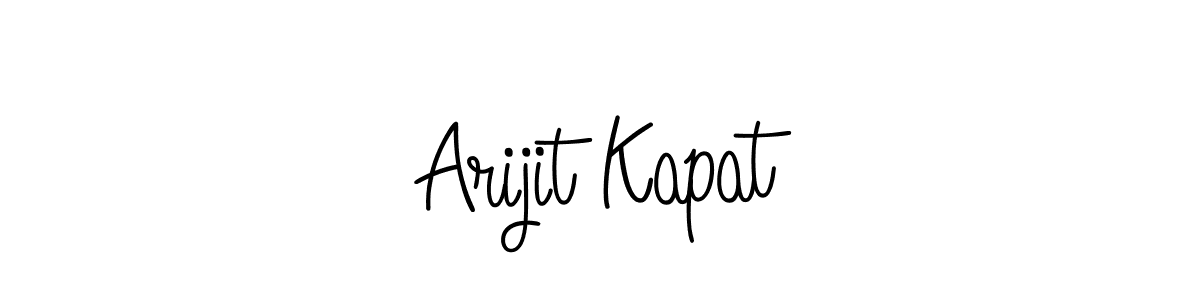The best way (Angelique-Rose-font-FFP) to make a short signature is to pick only two or three words in your name. The name Arijit Kapat include a total of six letters. For converting this name. Arijit Kapat signature style 5 images and pictures png