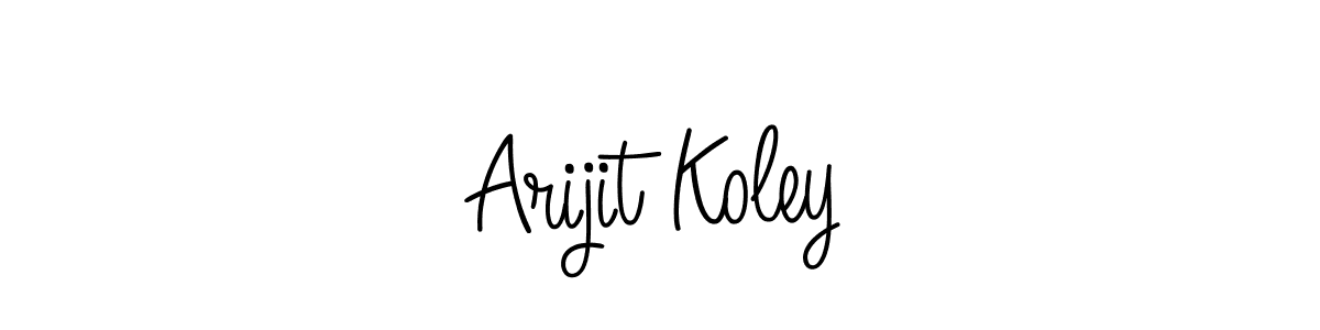 Create a beautiful signature design for name Arijit Koley. With this signature (Angelique-Rose-font-FFP) fonts, you can make a handwritten signature for free. Arijit Koley signature style 5 images and pictures png