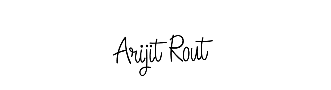 The best way (Angelique-Rose-font-FFP) to make a short signature is to pick only two or three words in your name. The name Arijit Rout include a total of six letters. For converting this name. Arijit Rout signature style 5 images and pictures png