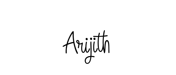 How to make Arijith name signature. Use Angelique-Rose-font-FFP style for creating short signs online. This is the latest handwritten sign. Arijith signature style 5 images and pictures png