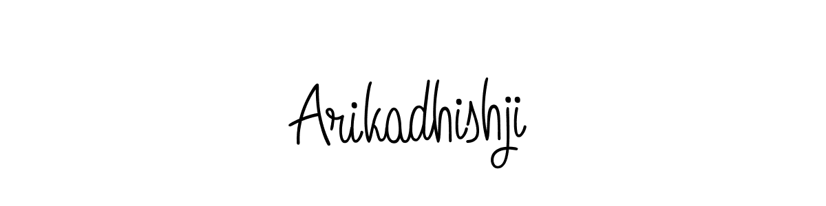 Create a beautiful signature design for name Arikadhishji. With this signature (Angelique-Rose-font-FFP) fonts, you can make a handwritten signature for free. Arikadhishji signature style 5 images and pictures png