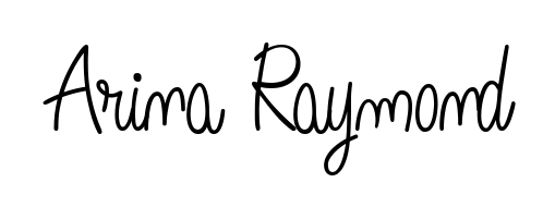 Discover how Arina Raymond looks in an executive cursive font (Angelique-Rose-font-FFP). Perfect for legal documents, invoices, and certificates. Arina Raymond signature style 5 images and pictures png