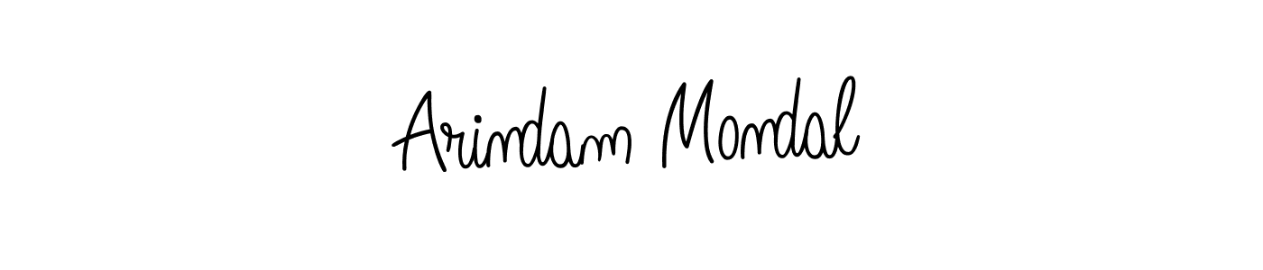 How to make Arindam Mondal name signature. Use Angelique-Rose-font-FFP style for creating short signs online. This is the latest handwritten sign. Arindam Mondal signature style 5 images and pictures png