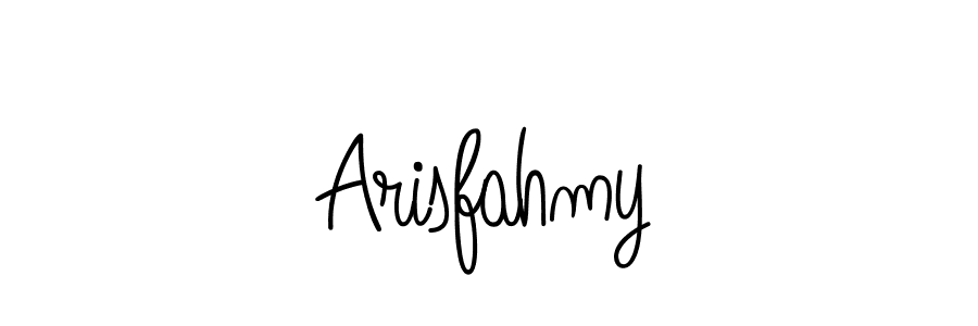 You should practise on your own different ways (Angelique-Rose-font-FFP) to write your name (Arisfahmy) in signature. don't let someone else do it for you. Arisfahmy signature style 5 images and pictures png