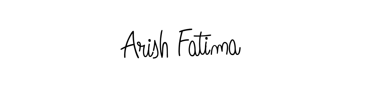 Make a beautiful signature design for name Arish Fatima. With this signature (Angelique-Rose-font-FFP) style, you can create a handwritten signature for free. Arish Fatima signature style 5 images and pictures png