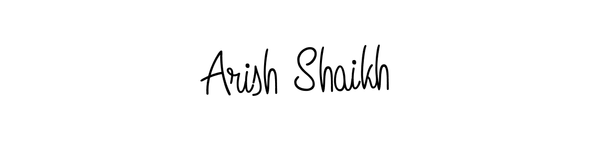 Arish Shaikh stylish signature style. Best Handwritten Sign (Angelique-Rose-font-FFP) for my name. Handwritten Signature Collection Ideas for my name Arish Shaikh. Arish Shaikh signature style 5 images and pictures png