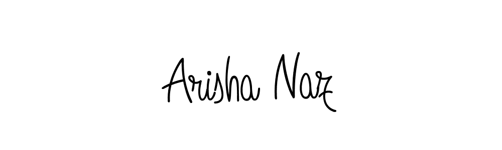 The best way (Angelique-Rose-font-FFP) to make a short signature is to pick only two or three words in your name. The name Arisha Naz include a total of six letters. For converting this name. Arisha Naz signature style 5 images and pictures png