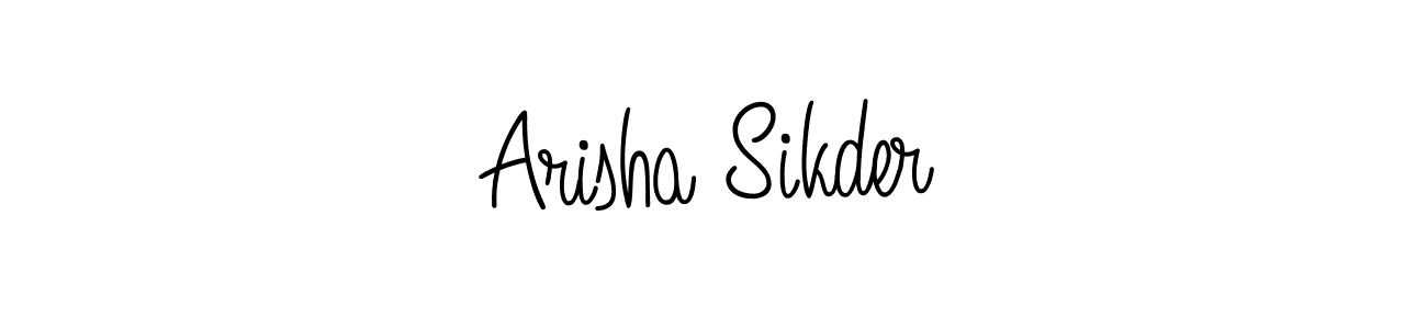 if you are searching for the best signature style for your name Arisha Sikder. so please give up your signature search. here we have designed multiple signature styles  using Angelique-Rose-font-FFP. Arisha Sikder signature style 5 images and pictures png