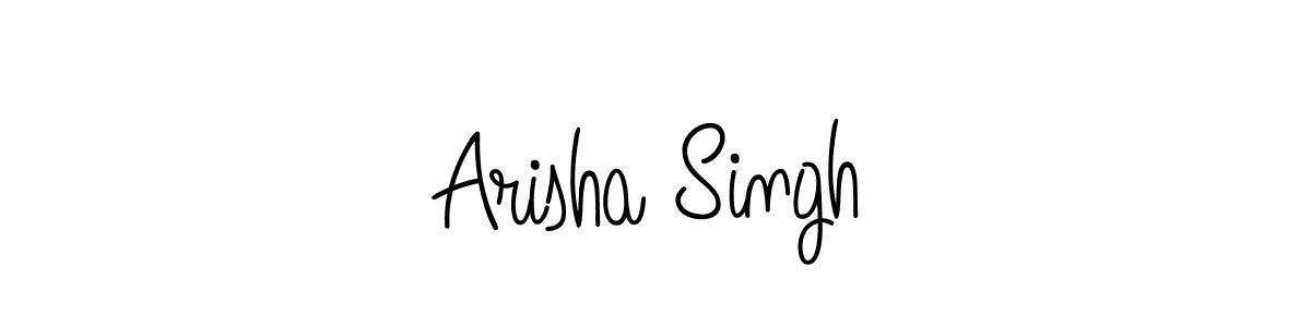 You should practise on your own different ways (Angelique-Rose-font-FFP) to write your name (Arisha Singh) in signature. don't let someone else do it for you. Arisha Singh signature style 5 images and pictures png