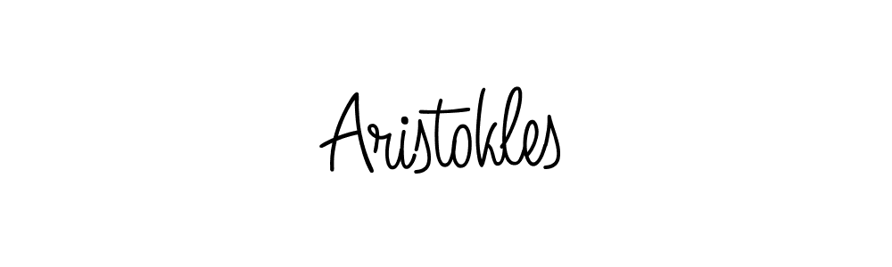 Use a signature maker to create a handwritten signature online. With this signature software, you can design (Angelique-Rose-font-FFP) your own signature for name Aristokles. Aristokles signature style 5 images and pictures png