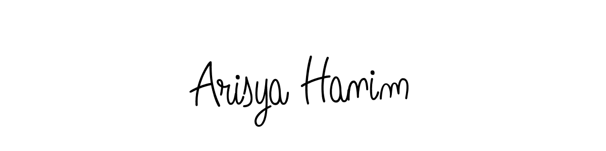 How to make Arisya Hanim name signature. Use Angelique-Rose-font-FFP style for creating short signs online. This is the latest handwritten sign. Arisya Hanim signature style 5 images and pictures png