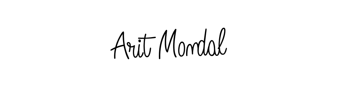 You should practise on your own different ways (Angelique-Rose-font-FFP) to write your name (Arit Mondal) in signature. don't let someone else do it for you. Arit Mondal signature style 5 images and pictures png