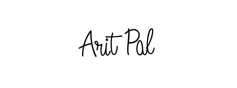 How to make Arit Pal name signature. Use Angelique-Rose-font-FFP style for creating short signs online. This is the latest handwritten sign. Arit Pal signature style 5 images and pictures png