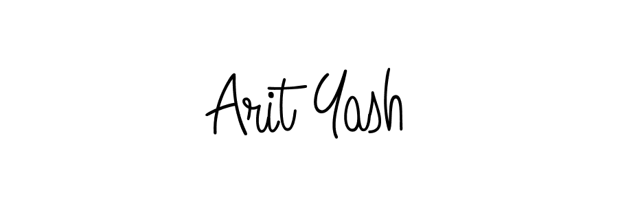Arit Yash stylish signature style. Best Handwritten Sign (Angelique-Rose-font-FFP) for my name. Handwritten Signature Collection Ideas for my name Arit Yash. Arit Yash signature style 5 images and pictures png